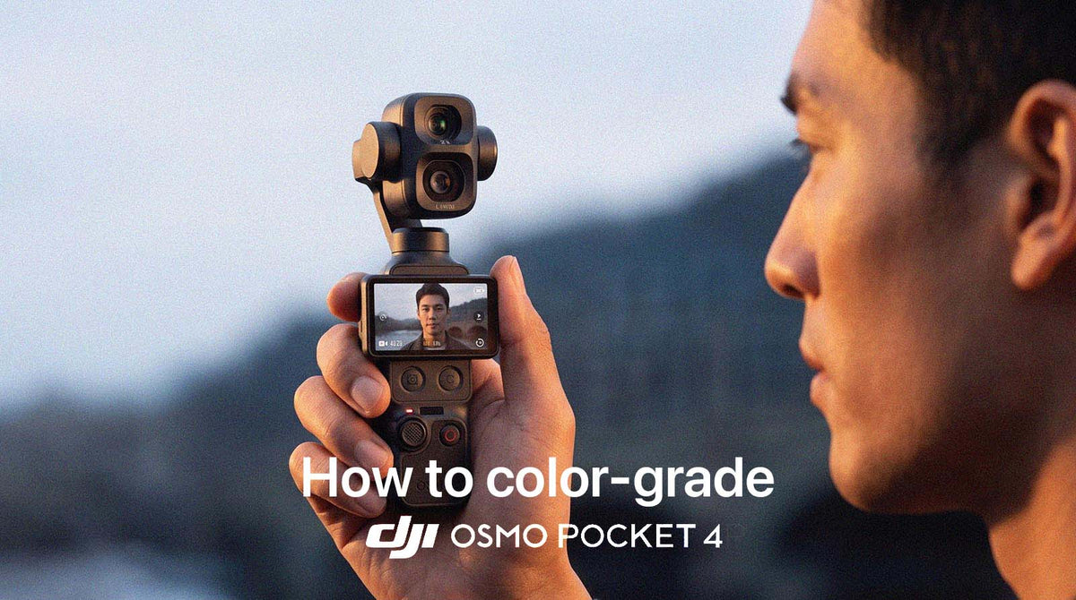 A male person recording a selfie video with a DJI Osmo Pocket 4
